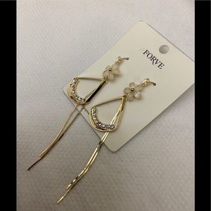 FORVE Gold Wire Pierced Fashion Earrings NIP